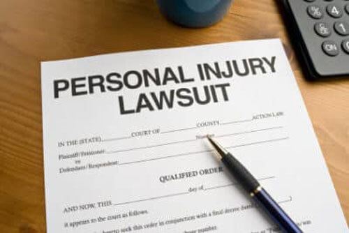Personal injury lawsuit paperwork