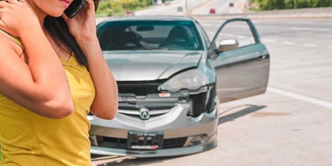 Woman in a Car Accident
