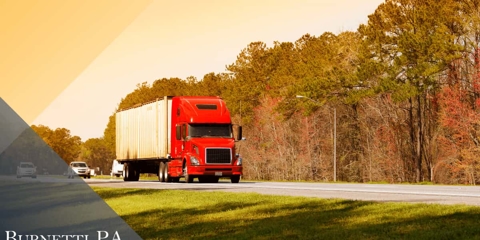 large commercial truck on the road