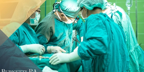 team of doctors in operating room