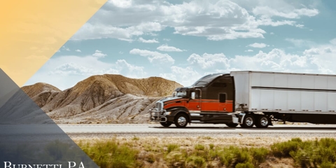 commercial truck on the road