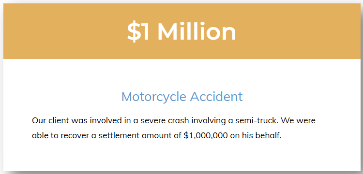$1 Million Verdict - Motorcycle Accident