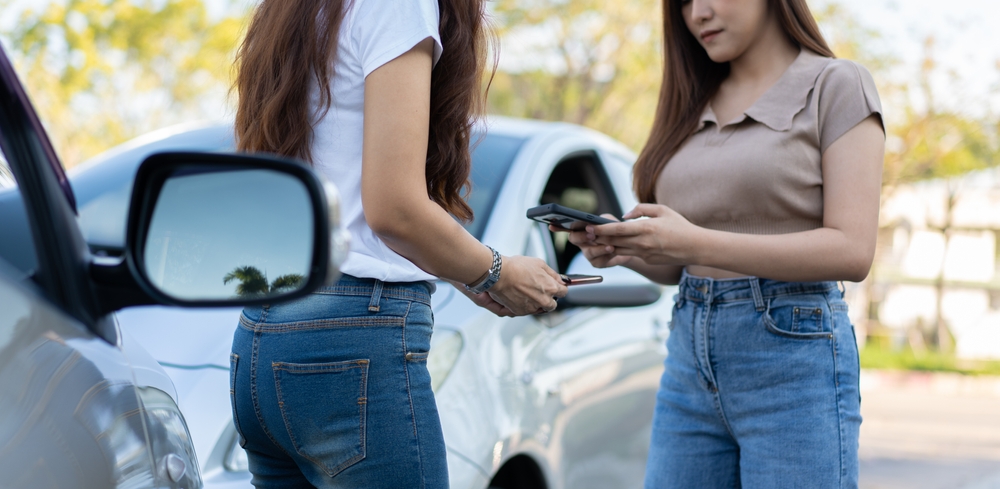 posting on social media after a car accident